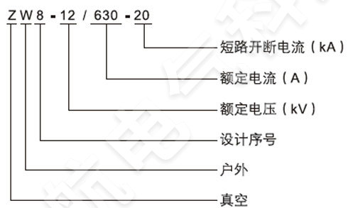 ZW8-12/630-20戶(hù)外高壓真空斷路器型號(hào)含義