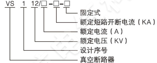 VS1-12戶內(nèi)高壓真空斷路器型號含義